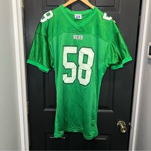 Marshall Thundering Herd Jersey Mens XL Number 58 Green Football